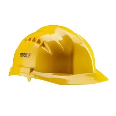 Udyogi Ultra Vent 7000 HDPE Safety Helmet (Yellow Colour)–Slip Fit, Ventilated Design (Pack-1 Pcs)
