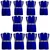 Gravitech 10 Pcs 120 GSM Blue Colour Safety Jacket With 2" High Grade Reflective Fabric Tape (GI-RJ-02)