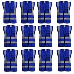 Gravitech 120 GSM Blue Colour Safety Jacket With 2" High Grade Reflective Fabric Tape (GI-RJ-04)