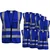 Gravitech 100 Pcs 120 GSM Blue Colour Safety Jacket With 2" High Grade Reflective Fabric Tape (GI-RJ-04)