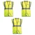 Gravitech 3 Pcs 120 GSM Green Colour Safety Jacket With 2" High Grade Reflective Fabric Tape (GI-RJ-02)