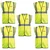 Gravitech 5 Pcs 120 GSM Green Colour Safety Jacket With 2" High Grade Reflective Fabric Tape (GI-RJ-02)