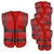 Payuh Jumbo 120 GSM 2" Hi-Vis Safety Jacket With Zipper - Colour: Red(Pack-1 Pcs)