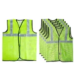 Premium Quality Pack of 50 1" Reflective Tape Safety Jacket With 50 GSM Thickness (Color-Green)