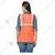 Premium Quality Pack of 20 1" Reflective Tape Safety Jacket With 50 GSM Thickness (Color-Orange)