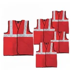 Payuh Economy 60 GSM 2" Safety Jacket, Heavy Velcro - Red