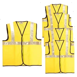 Payuh Economy 60 GSM 2" Safety Jacket, Heavy Velcro - Yellow (Pack-1 Pcs)