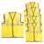 Payuh Economy 60 GSM 2" Safety Jacket, Heavy Velcro - Yellow (Pack-1 Pcs)