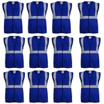 Gravitech 120 GSM Blue Colour Safety Jacket With 2" High Grade Reflective Fabric Tape (GI-RJ-02)