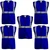 Gravitech 5 Pcs 120 GSM Blue Colour Safety Jacket With 2" High Grade Reflective Fabric Tape (GI-RJ-02)