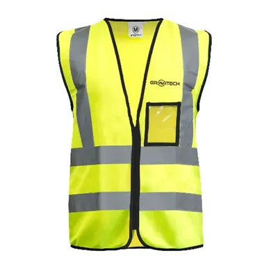 Gravitech 120 GSM Green Colour Safety Jacket With 2" High Grade Reflective Fabric Tape (GI-RJ-04)(Pack-1 Pcs )