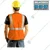 Gravitech 120 GSM Orange Colour Safety Jacket With 2" High Grade Reflective Fabric Tape (GI-RJ-02)(Pack-1 Pcs )