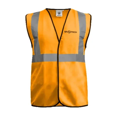 Gravitech 120 GSM Orange Colour Safety Jacket With 2" High Grade Reflective Fabric Tape (GI-RJ-02)(Pack-1 Pcs )