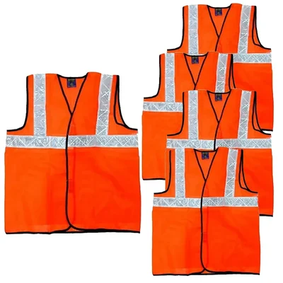 Payuh Economy 60 GSM 2" Safety Jacket, Heavy Velcro - Orange(Pack-1 Pcs)