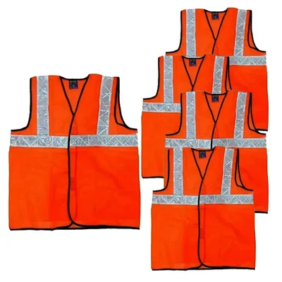 Payuh Economy 60 GSM 2" Safety Jacket, Heavy Velcro - Orange(Pack-1 Pcs )