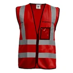 Gravitech 120 GSM Red Colour Safety Jacket With 2" High Grade Reflective Fabric Tape (GI-RJ-04)