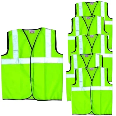 Payuh Economy 60 GSM 2" Safety Jacket, Heavy Velcro - Green (Pack-1 Pcs)