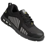 Safety Jogger ECOFITZ S1 Steel Toe Lightweight Shoes with Popcorn Technology Mesh Upper for Industrial Work, Black