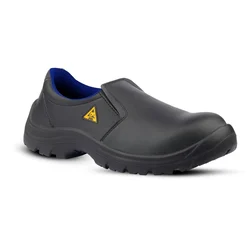 Euro Security Aqua Slip-On Black Safety Shoe, Micro Fiber Washable Upper, ESD, Anti-Skid, Water & Oil Resistant(Size-5)