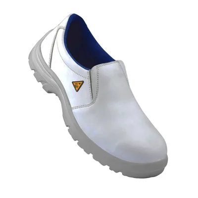 Euro Security Aqua Slip-On White Safety Shoe, Micro Fiber Washable Upper, ESD, Anti-Skid, Water & Oil Resistant(Size-5)