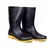 Hillson Welcome 12.5 Inch Black & Yellow Safety Gumboots, Soft & flexible PVC Upper & Hard PVC Outsole(Size-6)