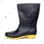 Hillson Welcome 12.5 Inch Black & Yellow Safety Gumboots, Soft & flexible PVC Upper & Hard PVC Outsole(Size-6)