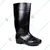 Hillson Mens Century Black 15 Inch Safety Gumboots, Dual Density & Low Abrasion PVC Outsole(Size-6)