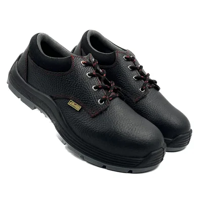 Jama JB001 Safety Shoe With Scratch Resistant Leather Upper,Heat, Water & Oil Resistant, Anti-Skid Sole, 200J Steel Toe Cap(Size-5)