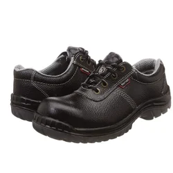Hillson Panther ISI Marked Black Men's Safety Shoes, Double Density PU Sole(Size-6)