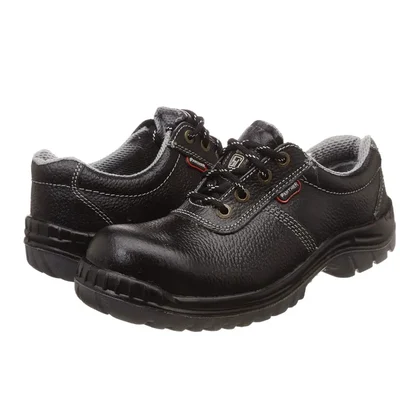 Hillson Panther ISI Marked Black Men's Safety Shoes, Double Density PU Sole(Size-10)