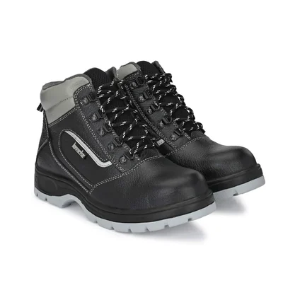 Kavacha S121 Mens Pure Leather Steel Toe Safety Shoe(Size-6)