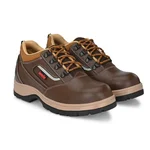 Kavacha S122 Pure Leather Steel Toe Safety Shoe, Brown Colour