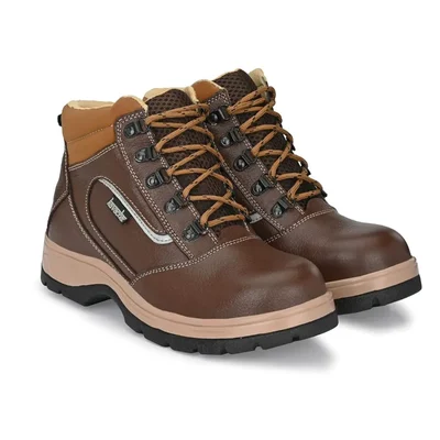 Kavacha S120 Mens Pure Leather Steel Toe Safety Shoe(Size-6)