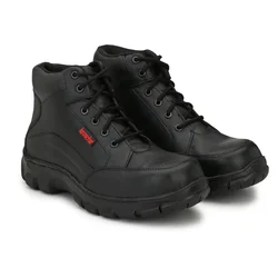 Kavacha S50 Steel Toe Nubuck Leather Safety Shoe, Black Colour(Size-6)