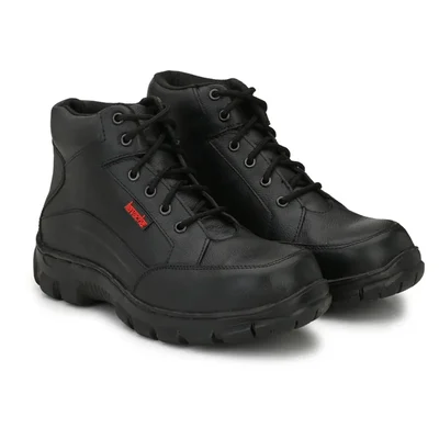 Kavacha S50 Steel Toe Nubuck Leather Safety Shoe, Black Colour(Size-6)