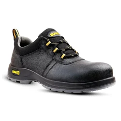 Eurock Shield Safety Shoe, 200J Composite Toe, Leather Upper, Anti-Static, Anti-Skid PU Sole, Heat, Water & Oil Resistant(Size-5)