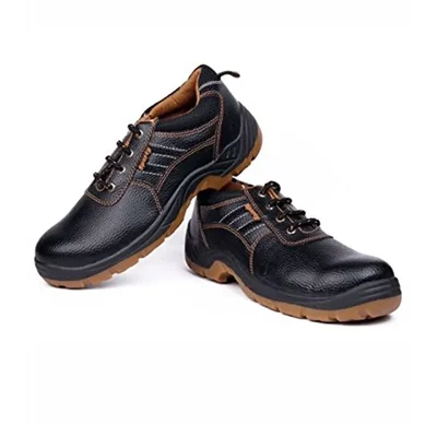 Hillson Sporty Steel Toe Safety Shoes Dual Density with Low Ankle PVC Sole Brown(Size-6)