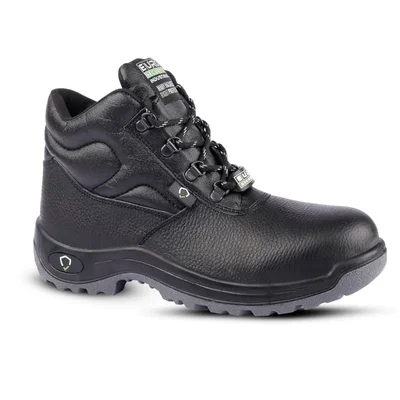 Euro Security Terminator High Ankle Safety Shoe, DD-PU Sole, 200J Steel Toe, Anti-Skid, Anti-Static, Heat, Water & Oil Resistant(Size-7)