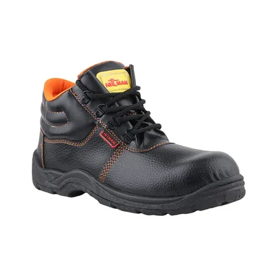 Hitman PVC Sole Industrial Genuine Leather Safety Shoes with Steel Toe Cap(Size-6)