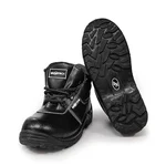 Gravitech High Brick Safety Shoe, CE Certified, Antistatic, PVC Sole, Synthetic Leather, Comfortable & Durable