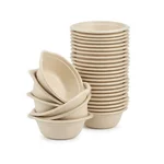 Chuk 6inch Biodegradable Salad Bowl 1000pcs, Sugarcane Bagasse Box for Parties Family Events