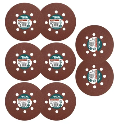 Total 150 mm Sanding Sheet For Random Orbital Sander (TAC731501)-Pack of 10 (50 pcs)