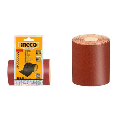 INGCO 11.5cm x 5m P100 Grit Aluminum Oxide Wood & Metal Sanding Paper Roll AKHS10065