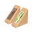 100pcs, Disposable Brown Paper Sandwich Box With Window for Cafes, Restaurant and Takeaway