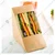 100pcs, Disposable Brown Paper Sandwich Box With Window for Cafes, Restaurant and Takeaway