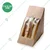 100pcs, Disposable Brown Paper Sandwich Box With Window for Cafes, Restaurant and Takeaway