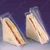 600pcs Plastic Double Slice Sandwich Container for Cafes, Restaurant and Takeaway