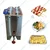 Commercial Gas Operated Single Burner 8 Tube Egg-Chicken Sausage Roll/Hot Dog Maker with Free Accessories, Aluminium Body