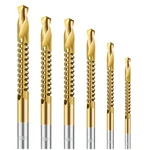 Heavy Duty 6 Pcs 3mm-8mm Titanium Coated Sawtooth Hss Twist Drill Bit Set For DIY Projects & Woodworking