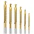 Heavy Duty 6 Pcs 3mm-8mm Titanium Coated Sawtooth Hss Twist Drill Bit Set For DIY Projects & Woodworking